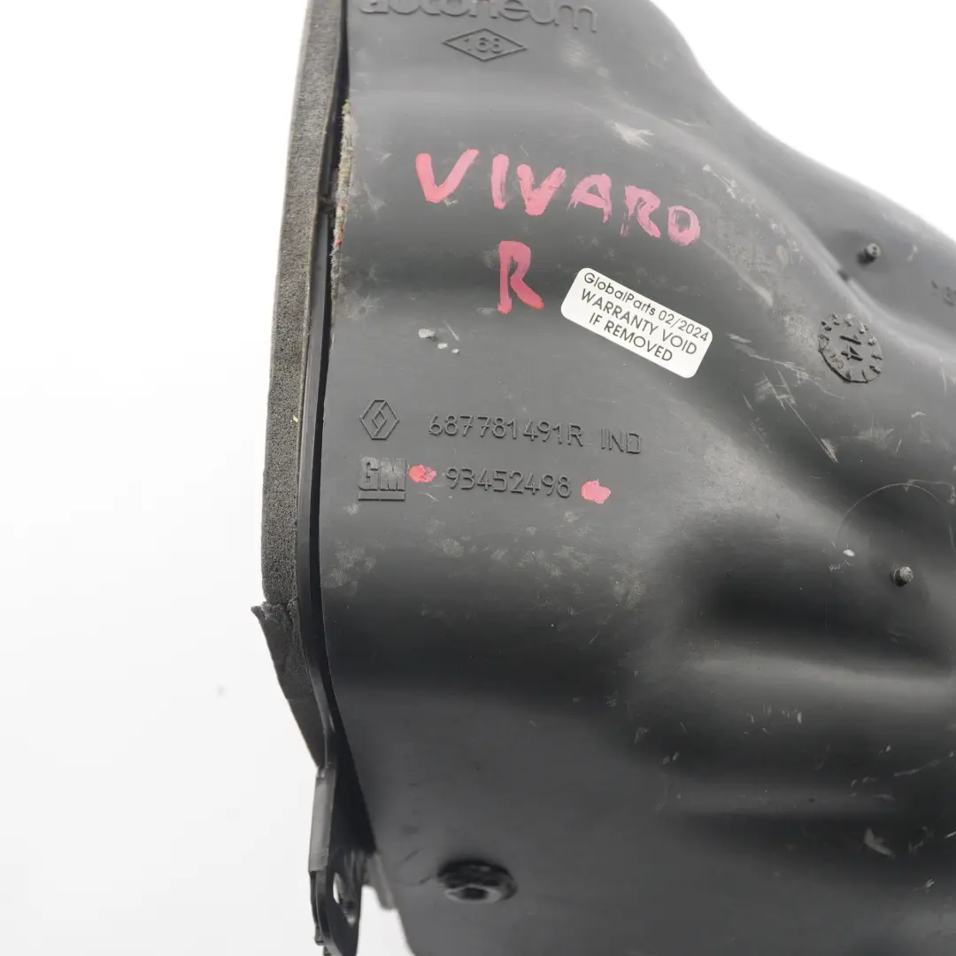  Conducto de aire Opel Vivaro B Calentador Soplador Cabina Ventilación derecha - SKU 93452498 - Número de pieza 93452498