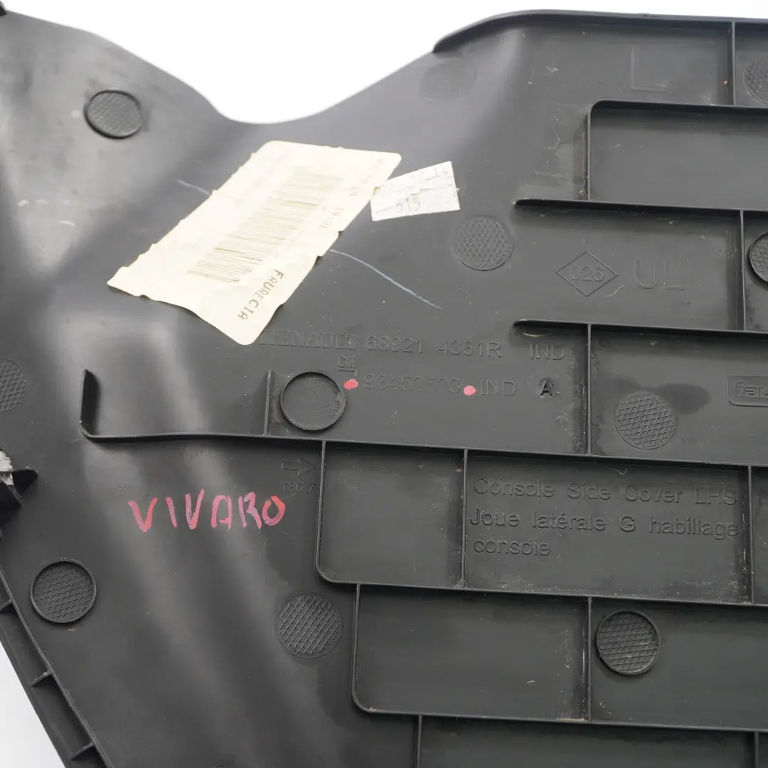 Dashboard Inside Cover Front Left N/S Trim Panel to Vauxhall Vivaro B with Part number 93452503 Vauxhall Vivaro B Dashboard Inside Cover Front Left N/S Trim Panel - SKU 93452503 - Part number 93452503