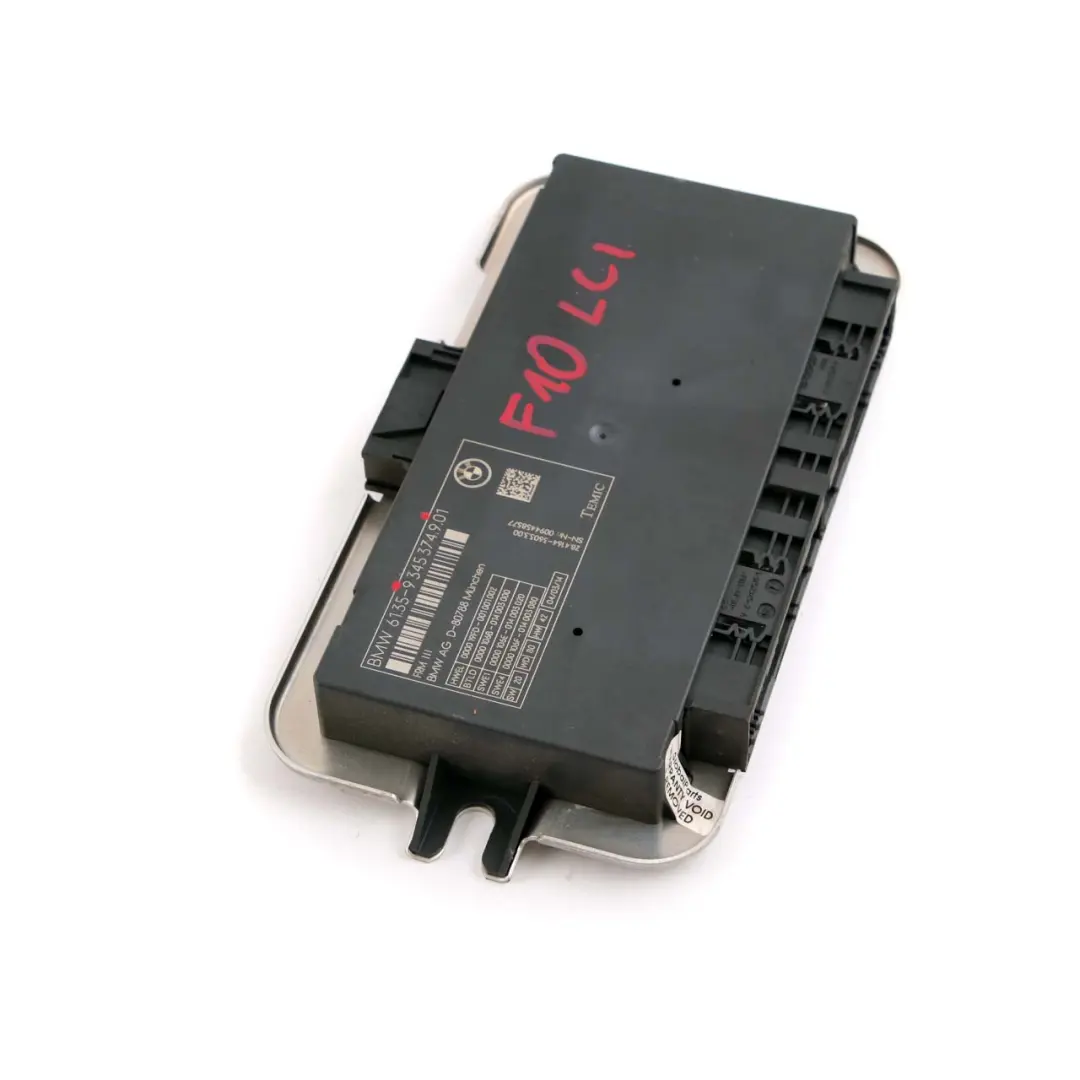 Módulo De Control Luces De Los Pies Unidad ECU FRM3 para BMW F10 LCI con número de pieza 9345374 BMW F10 LCI Módulo De Control Luces De Los Pies Unidad ECU FRM3 - SKU 9345374 - Número de pieza 9345374