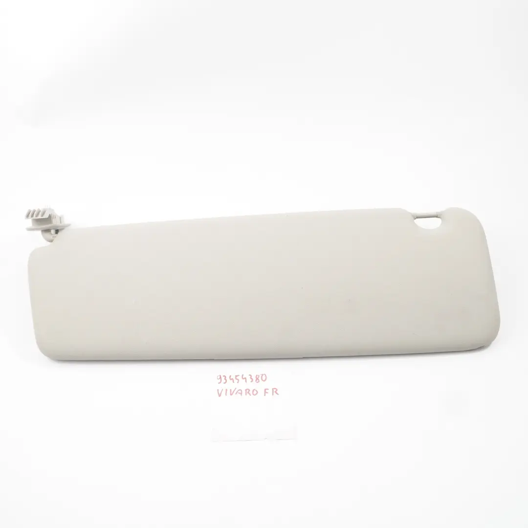 Sun Visor Vauxhall Vivaro II B Panel Right O/S to with Part number 93454380 Sun Visor Vauxhall Vivaro II B Panel Right O/S - SKU 93454380 - Part number 93454380