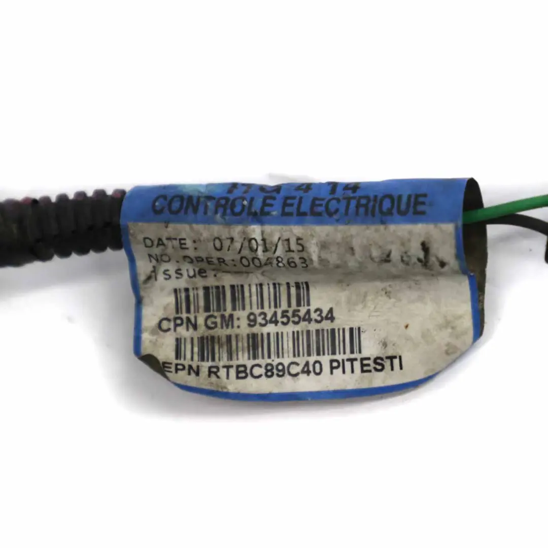  Mazo de cables Opel Vivaro B Renault Trafic 3 Cable de telar - SKU 93455434 - Número de pieza 93455434
