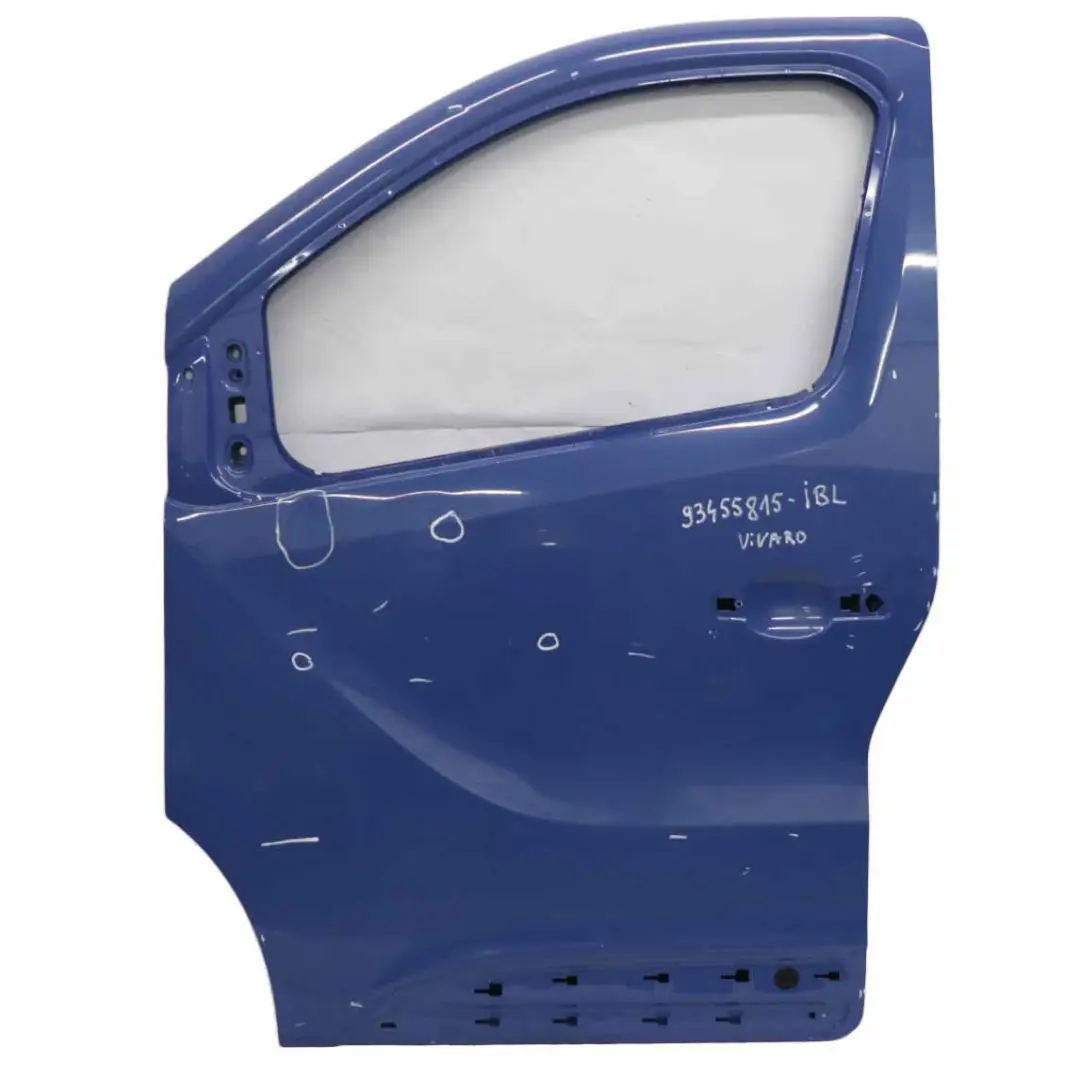 Door Front Left N/S Door Cover Shell Ink Blue - 2K to Opel Vauxhall Vivaro B with Part number 93455815 Opel Vauxhall Vivaro B Door Front Left N/S Door Cover Shell Ink Blue - 2K - SKU 93455815-IBL - Part number 93455815