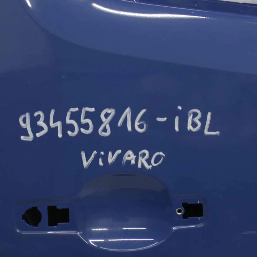 Door Front Right O/S Door Cover Shell Ink Blue - 2K to Opel Vauxhall Vivaro B with Part number 93455816 Opel Vauxhall Vivaro B Door Front Right O/S Door Cover Shell Ink Blue - 2K - SKU 93455816-IBL - Part number 93455816