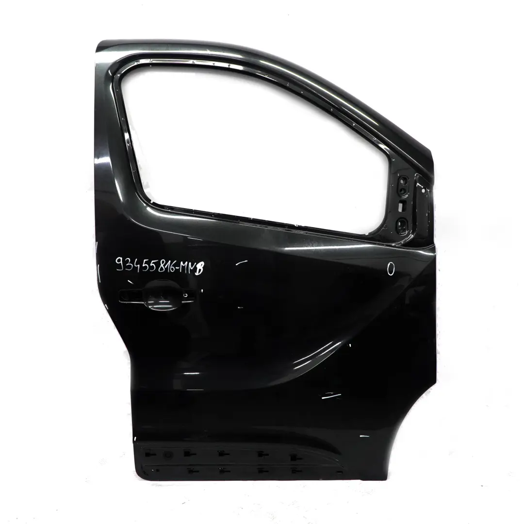 Door Front Right O/S Door Cover Shell Midnight Black D68 to Opel Vauxhall Vivaro B with Part number 93455816 Opel Vauxhall Vivaro B Door Front Right O/S Door Cover Shell Midnight Black D68 - SKU 93455816-MNB - Part number 93455816