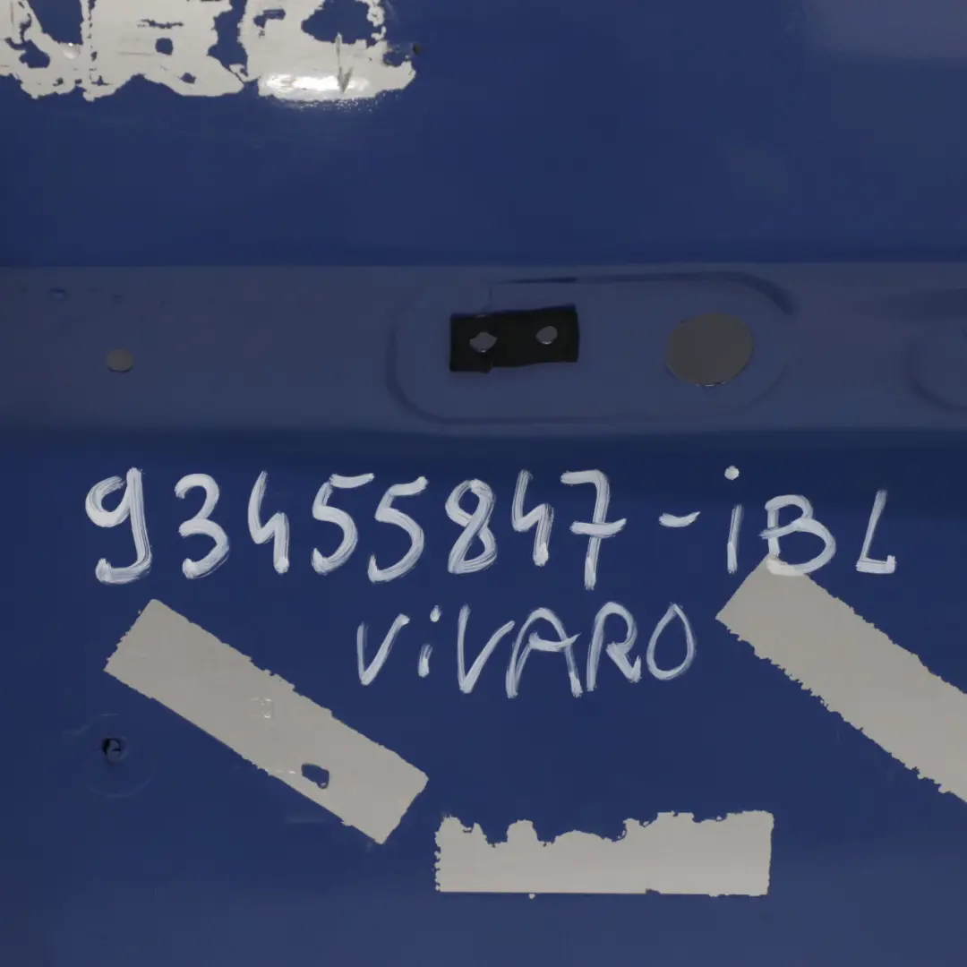 Door Rear Left N/S Boot Trunk Lid Tailgate Ink Blue - 2K to Opel Vauxhall Vivaro B with Part number 93455847 Opel Vauxhall Vivaro B Door Rear Left N/S Boot Trunk Lid Tailgate Ink Blue - 2K - SKU 93455847-IBL - Part number 93455847