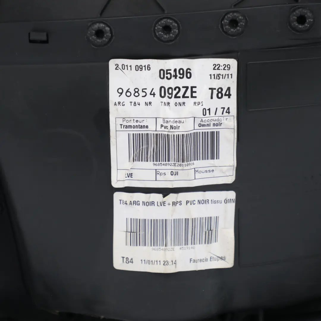 Peugeot 3008 Scheda Porta Posteriore Sinistra Coperchio rivestimento Panno Nero - SKU 934625 - Numero di parte 934625