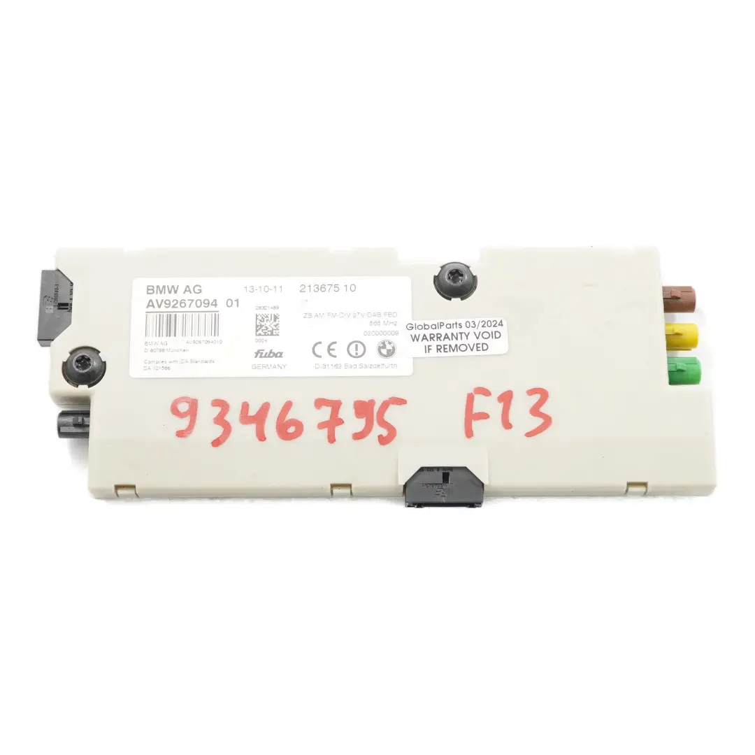 Amplificatore BMW F06 F13 Antenna Amplificatore Diversità 868 MHZ per con numero di parte 9346795 Amplificatore BMW F06 F13 Antenna Amplificatore Diversità 868 MHZ - SKU 9346795 - Numero di parte 9346795