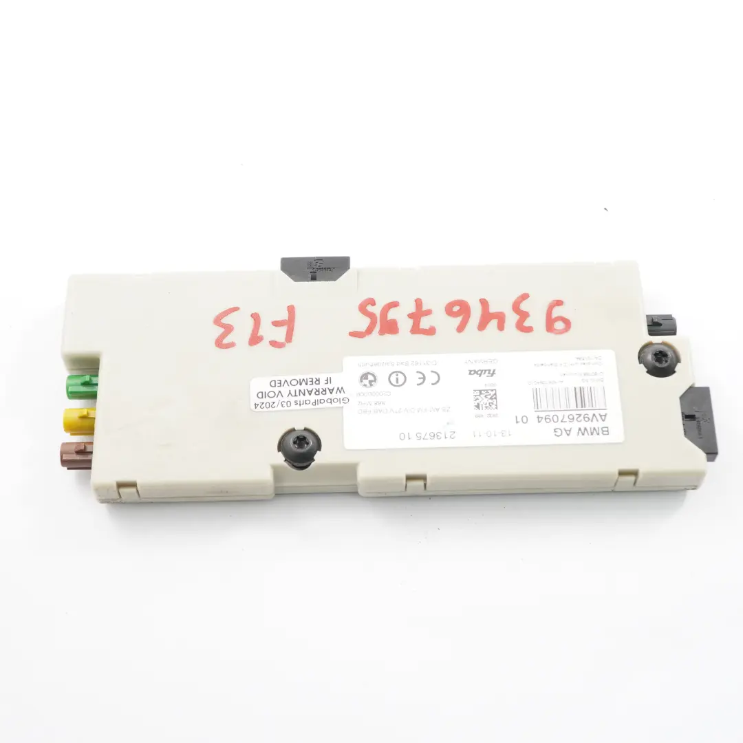 Verstärker BMW F06 F13 Antennen-Verstärker Diversity 868 MHZ für mit Teilenummer 9346795 Verstärker BMW F06 F13 Antennen-Verstärker Diversity 868 MHZ - SKU 9346795 - Teilenummer 9346795