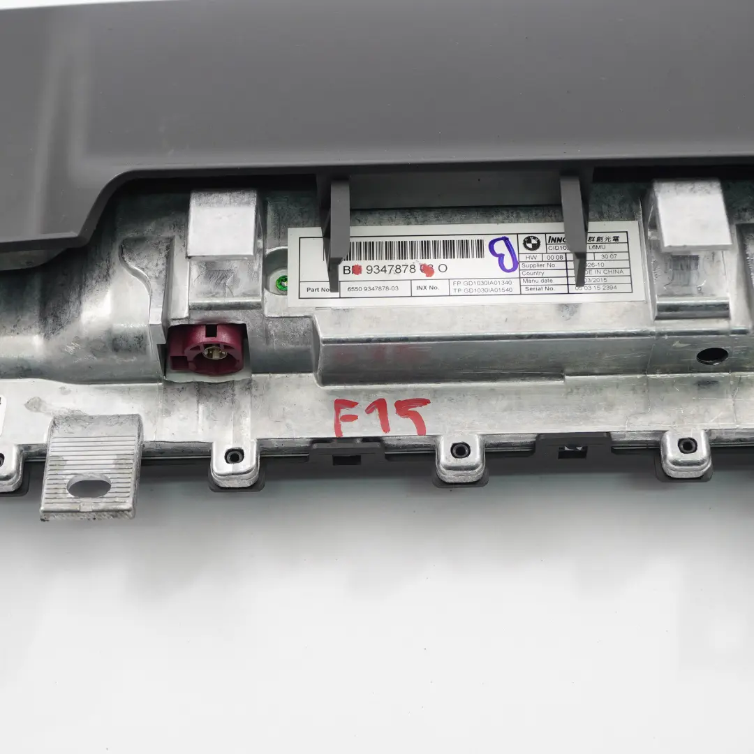 Moniteur de tableau de bord BMW X5 F15 Ecran central d'affichage 10,25" pour à propos du numéro de pièce 9347878 Moniteur de tableau de bord BMW X5 F15 Ecran central d'affichage 10,25" - SKU 9347878 - Numéro de pièce 9347878