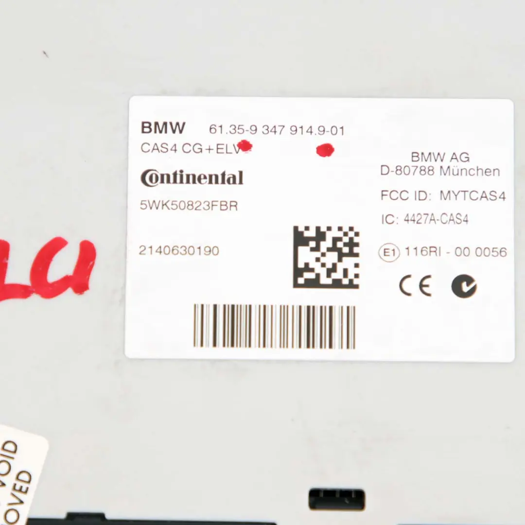 CAS4 Unidad de Control Módulo de Lectura de Llaves para BMW F07 F10 F11 con número de pieza 9282118 BMW F07 F10 F11 CAS4 Unidad de Control Módulo de Lectura de Llaves - SKU 9347914 - Número de pieza 9282118