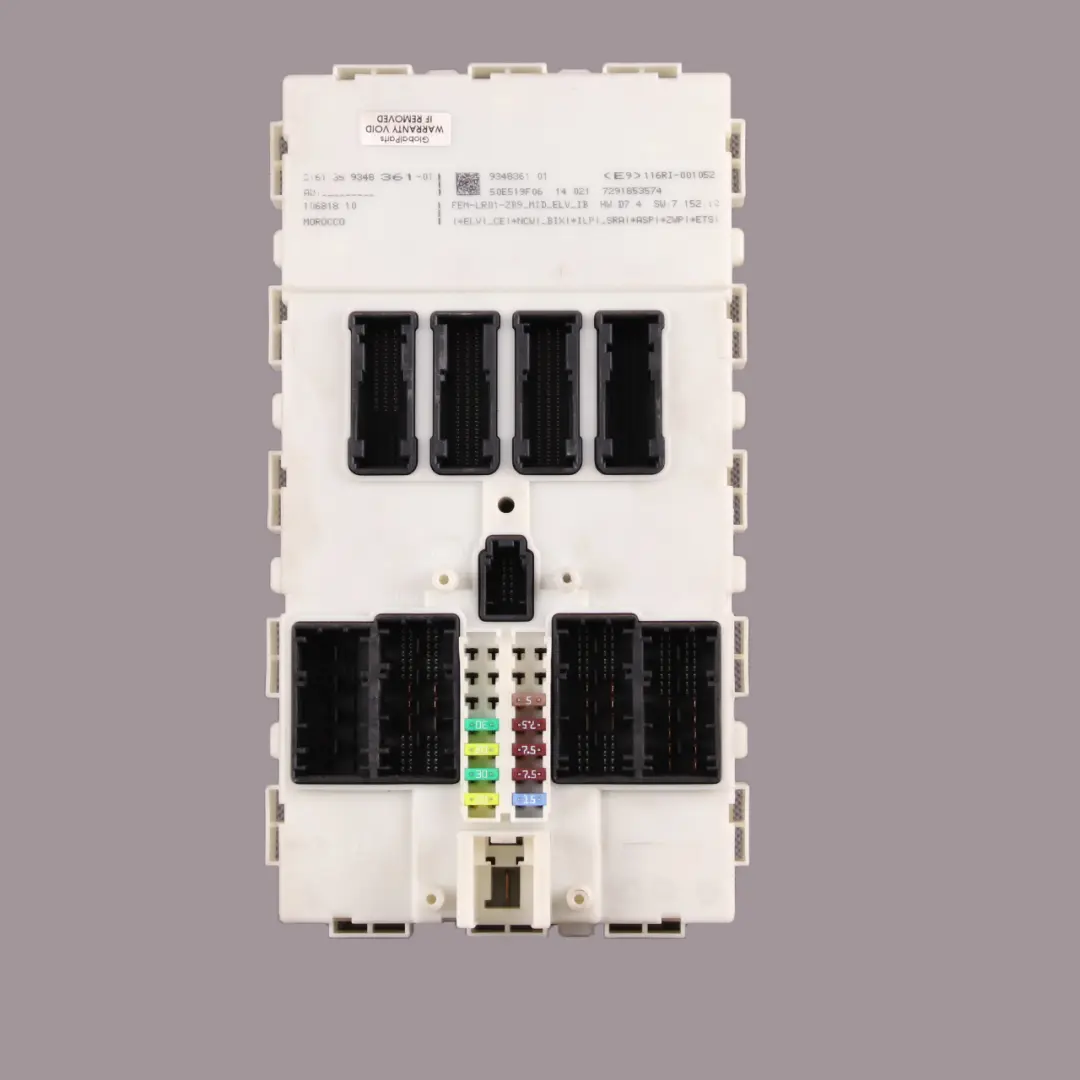 BMW F20 F21 F22 F30 F32 Modulo FEM Unità controllo ECU Scatola fusibili - SKU 9348361 - Numero di parte 9348361