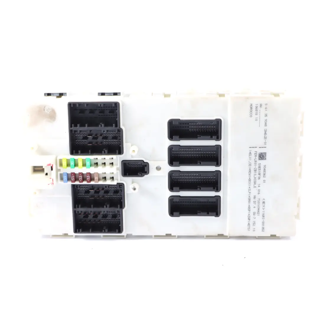 Unidad módulo Body Control Comfort FEM ECU LR01 para BMW F20 F21 F30 F31 F32 con número de pieza 9348362 BMW F20 F21 F30 F31 F32 Unidad módulo Body Control Comfort FEM ECU LR01 - SKU 9348362 - Número de pieza 9348362