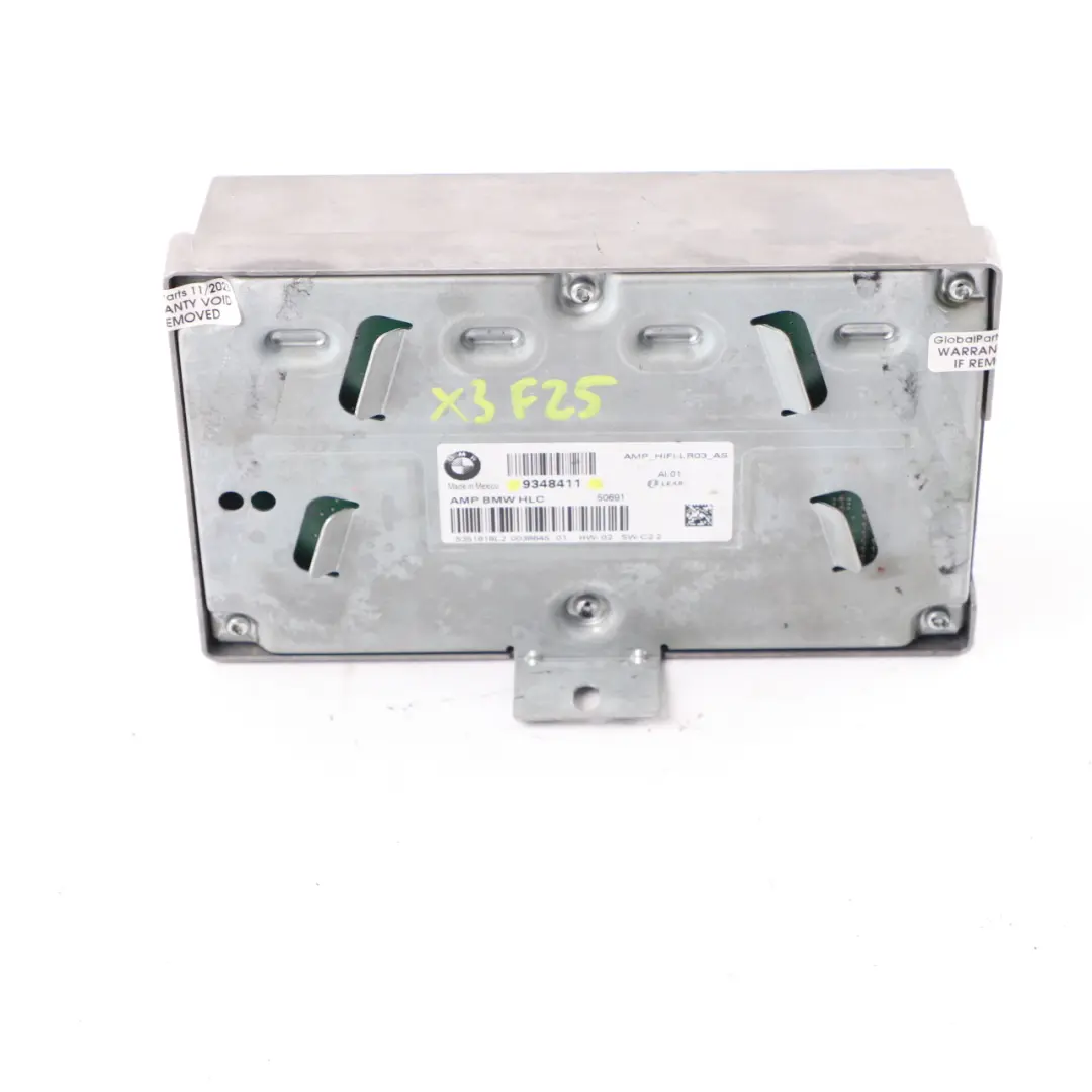 Sistema Hifi Audio Sonido Amplificador AMP Módulo Unidad para BMW X3 F25 con número de pieza 9348411 BMW X3 F25 Sistema Hifi Audio Sonido Amplificador AMP Módulo Unidad - SKU 9348411 - Número de pieza 9348411