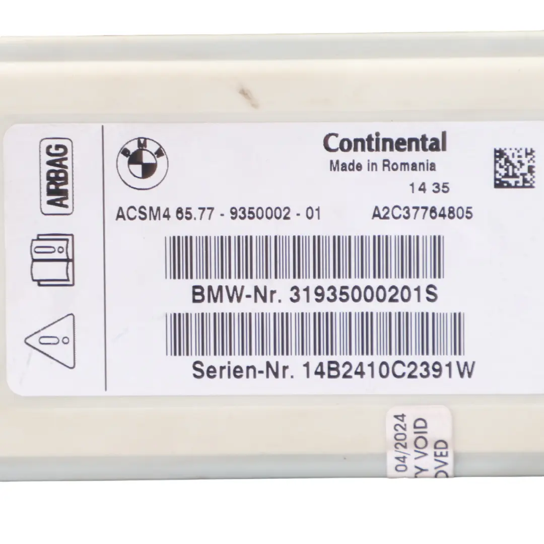 Unité De Commande Module D'Air ECU Continental pour BMW F01 F07 F10 X3 F25 à propos du numéro de pièce 9330951 BMW F01 F07 F10 X3 F25 Unité De Commande Module D'Air ECU Continental - SKU 9350002 - Numéro de pièce 9330951