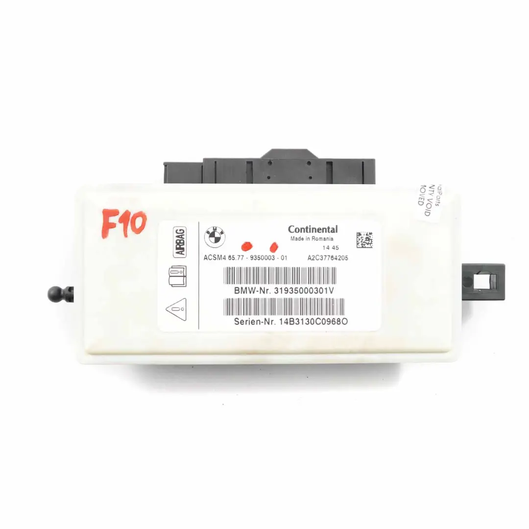 Moduł Poduszki Powietrznej ECU do BMW F01 F07 o numerze 9350003 BMW F01 F07 Moduł Poduszki Powietrznej ECU - SKU 9350003 - Numer Części 9350003