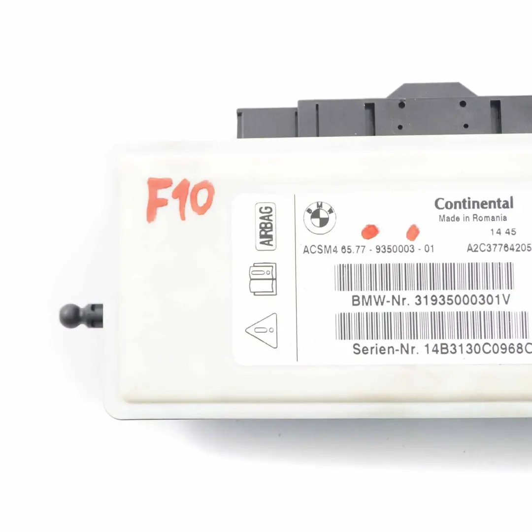 Sicherheitssteuergerät BMW F01 LCI F07 F10 F11 F25 Air Module Bag ECU für mit Teilenummer 9350003 Sicherheitssteuergerät BMW F01 LCI F07 F10 F11 F25 Air Module Bag ECU - SKU 9350003 - Teilenummer 9350003