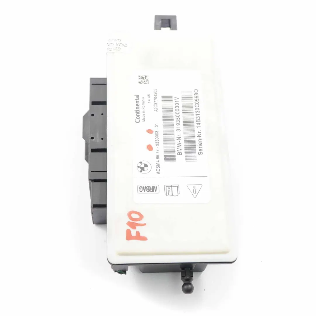  Unité de contrôle BMW F01 LCI F07 F10 F11 F25 Air Module Bag ECU - SKU 9350003 - Numéro de pièce 9350003