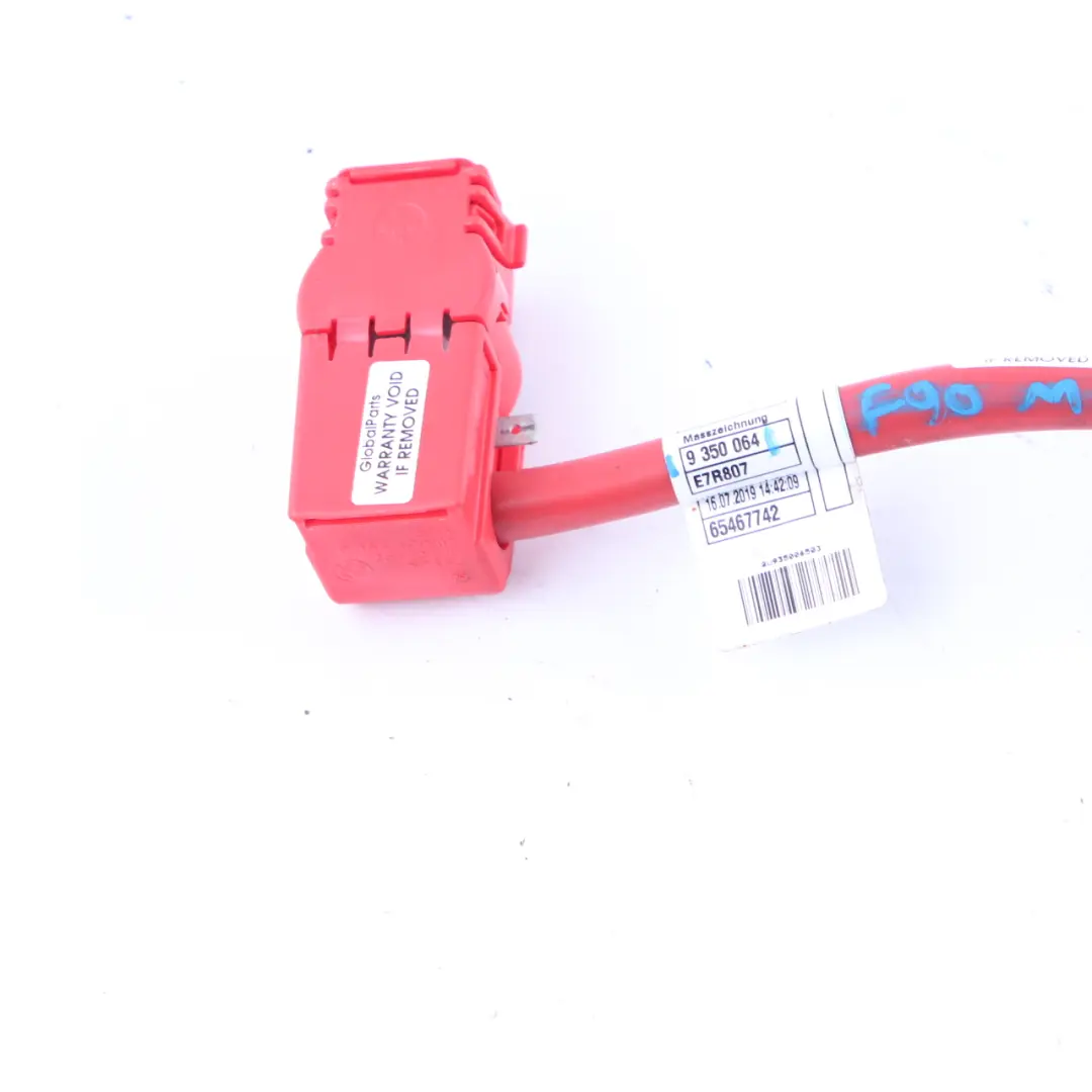 Cable BMW F90 M5 F91 M8 G11 G30 Positive Wiring Plus Pole Red to Battery with Part number 9350065 Battery Cable BMW F90 M5 F91 M8 G11 G30 Positive Wiring Plus Pole Red - SKU 9350065 - Part number 9350065