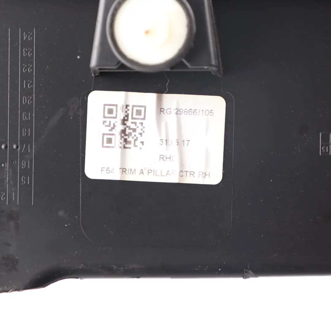 Pillar Column Cover Trim Cover Centre Right O/S Black to Mini F54 A with Part number 9350408 Mini F54 A Pillar Column Cover Trim Cover Centre Right O/S Black - SKU 9350408 - Part number 9350408