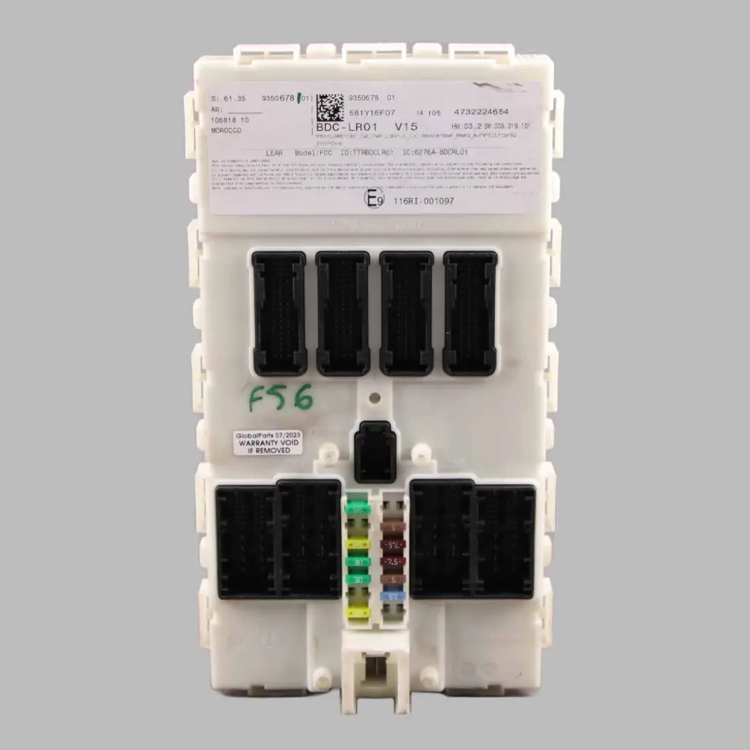 ECU Body Domain Controller BDC Module to Mini Cooper One F54 F55 F56 F60 with Part number 9350678 Mini Cooper One F54 F55 F56 F60 ECU Body Domain Controller BDC Module - SKU 9350678 - Part number 9350678