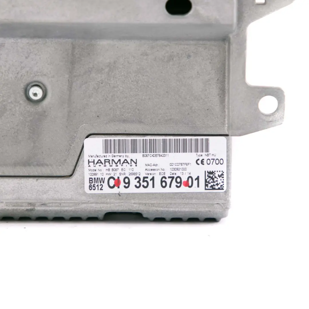 Navegación Por Satélite Unidad Principal Alta para BMW F10 F20 F22 F30 con número de pieza 6826790 BMW F10 F20 F22 F30 Navegación Por Satélite Unidad Principal Alta - SKU 9351679 - Número de pieza 6826790