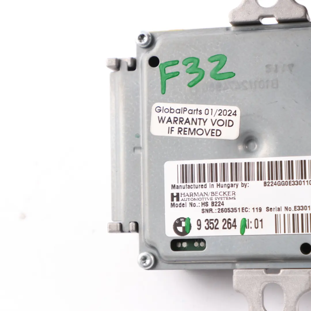 Audio Amplifier BMW F20 F30 F32 Harman/Kardon Active Sound Design System to with Part number 9352264 Audio Amplifier BMW F20 F30 F32 Harman/Kardon Active Sound Design System - SKU 9352264 - Part number 9352264