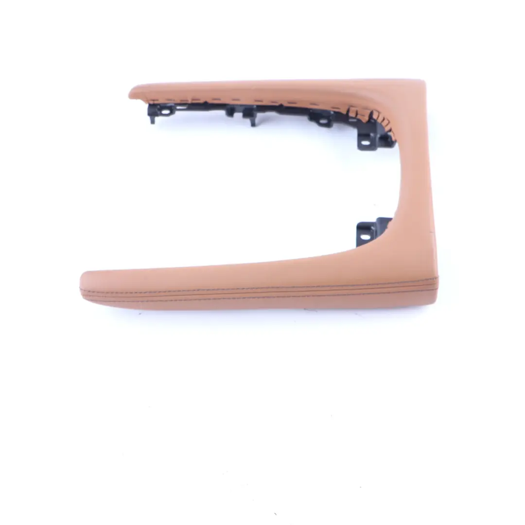 Centre Console Trim Gear Shifter Cover Surround Cognac Brown to BMW G11 with Part number 9352293 BMW G11 Centre Console Trim Gear Shifter Cover Surround Cognac Brown - SKU 9352293 - Part number 9352293