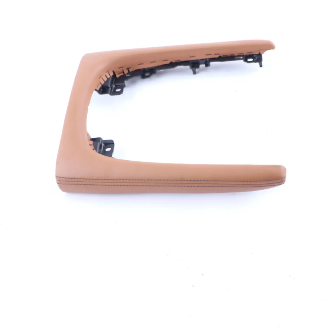 Centre Console Trim Gear Shifter Cover Surround Cognac Brown to BMW G11 with Part number 9352293 BMW G11 Centre Console Trim Gear Shifter Cover Surround Cognac Brown - SKU 9352293 - Part number 9352293