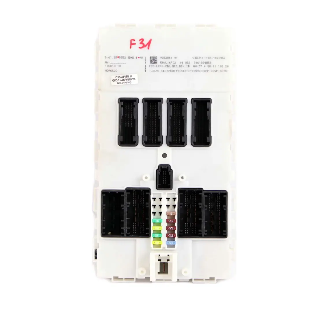  Unidad FEM BMW F20 F22 F30 F32 Unidad De Control Módulo ECU - SKU 9352861 - Número de pieza 9352861