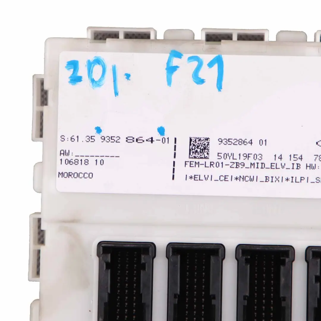 BMW F20 F21 F22 F30 F32 ECU Boîte fusibles l'unité contrôle Module FEM - SKU 9352864 - Numéro de pièce 9352864