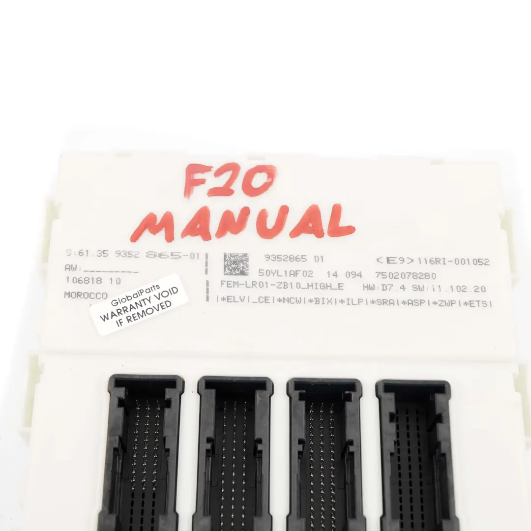 BMW F20 F21 F30 F32 Moduł Sterownik FEM - SKU 9352865 - Numer Części 9352865