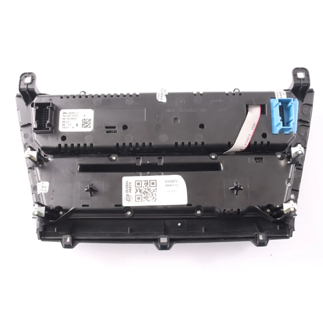  Control Panel BMW X5 F15 X6 F16 Radio Air Condtioning A/C Control Switch - SKU 9352872 - Part number 9388808