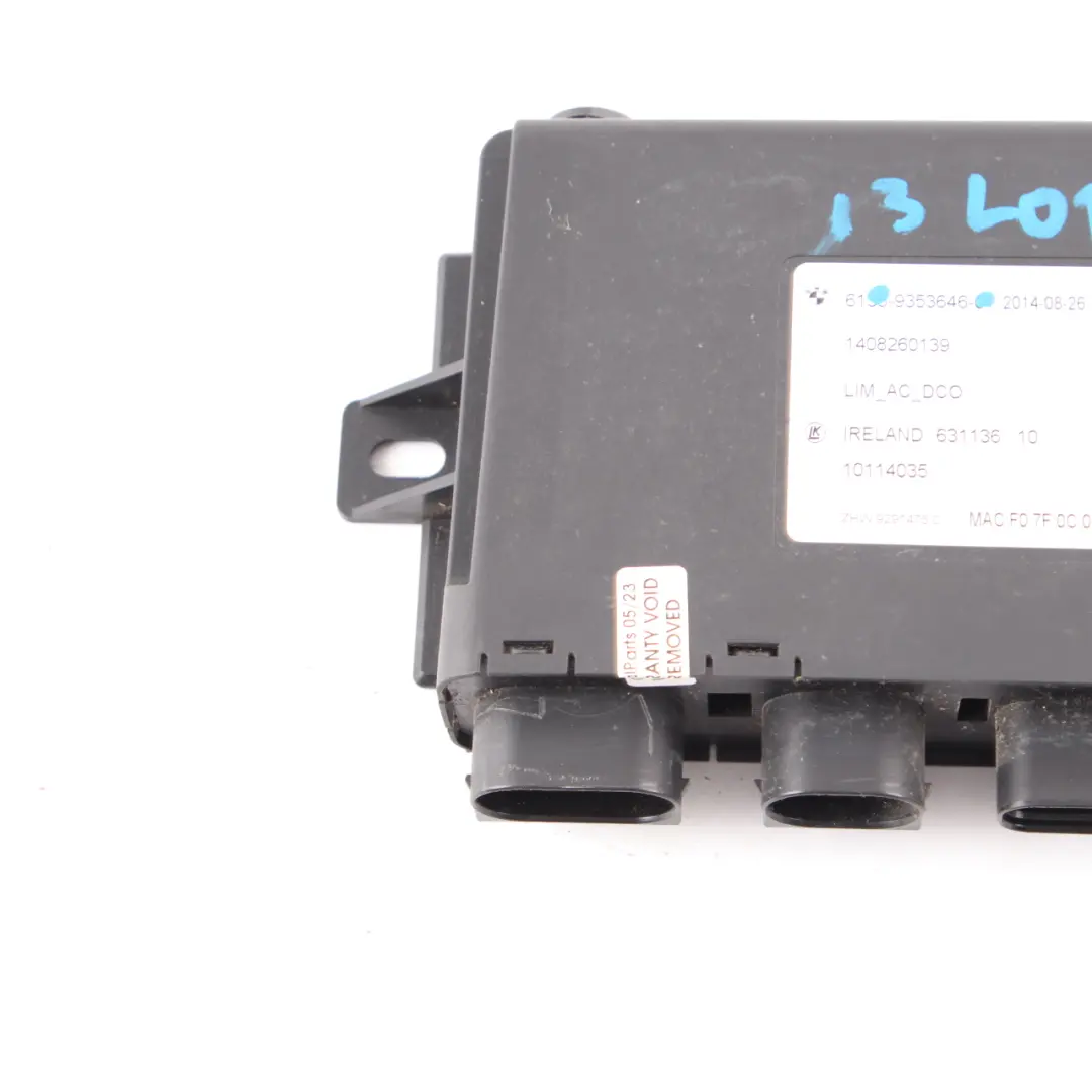 BMW i3 I01 Control Unit Charging Module ECU - SKU 9353646 - Part number 9353646