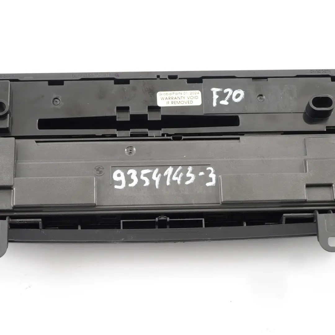 BMW F20 F21 F22 F30 F31 Aria condizionata Radio CD Pannello di controllo - SKU 9354143 - Numero di parte 9354143