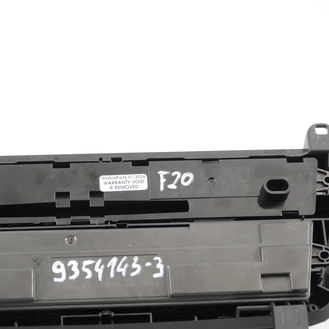 BMW F20 F21 F22 F30 F31 Aria condizionata Radio CD Pannello di controllo - SKU 9354143 - Numero di parte 9354143