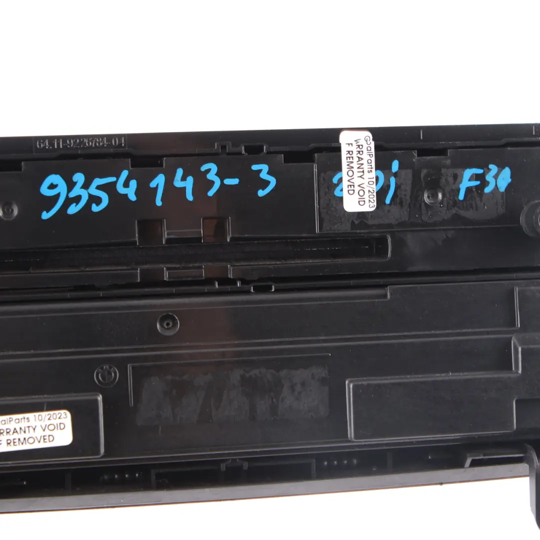 BMW F20 F30 Control Panel Heater A/C Air Conditioning Radio CD Player - SKU 9354144-2 - Part number 9354144