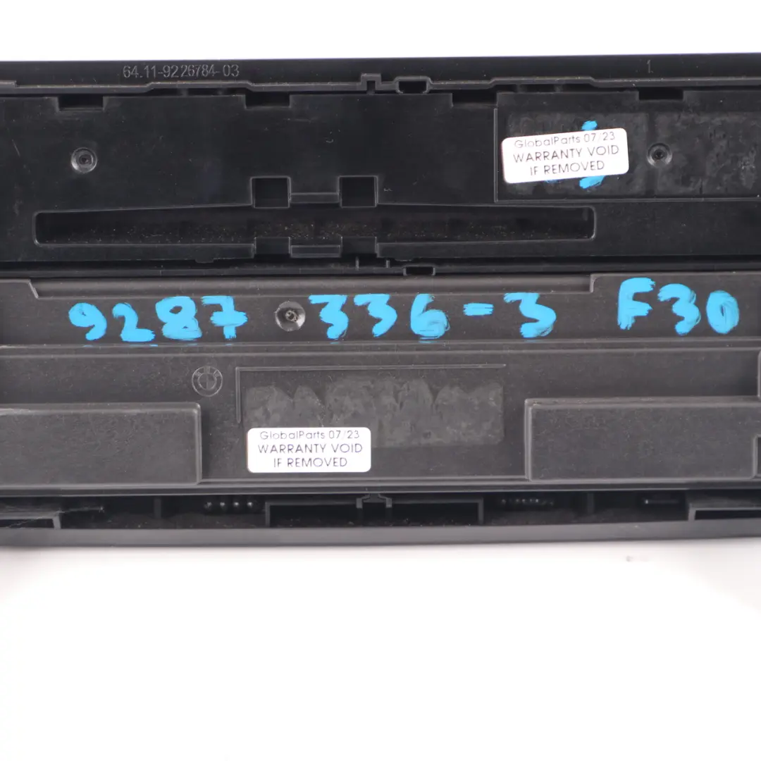 BMW F20 F30 Control Panel Heater A/C Air Conditioning Radio CD Player - SKU 9354144-3 - Part number 9354144