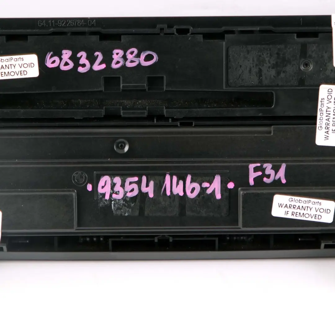 BMW F20 F30 Panneau De Commande De Climatisation Et Radio Lecteur CD - SKU 9354146-1 - Numéro de pièce 9354146