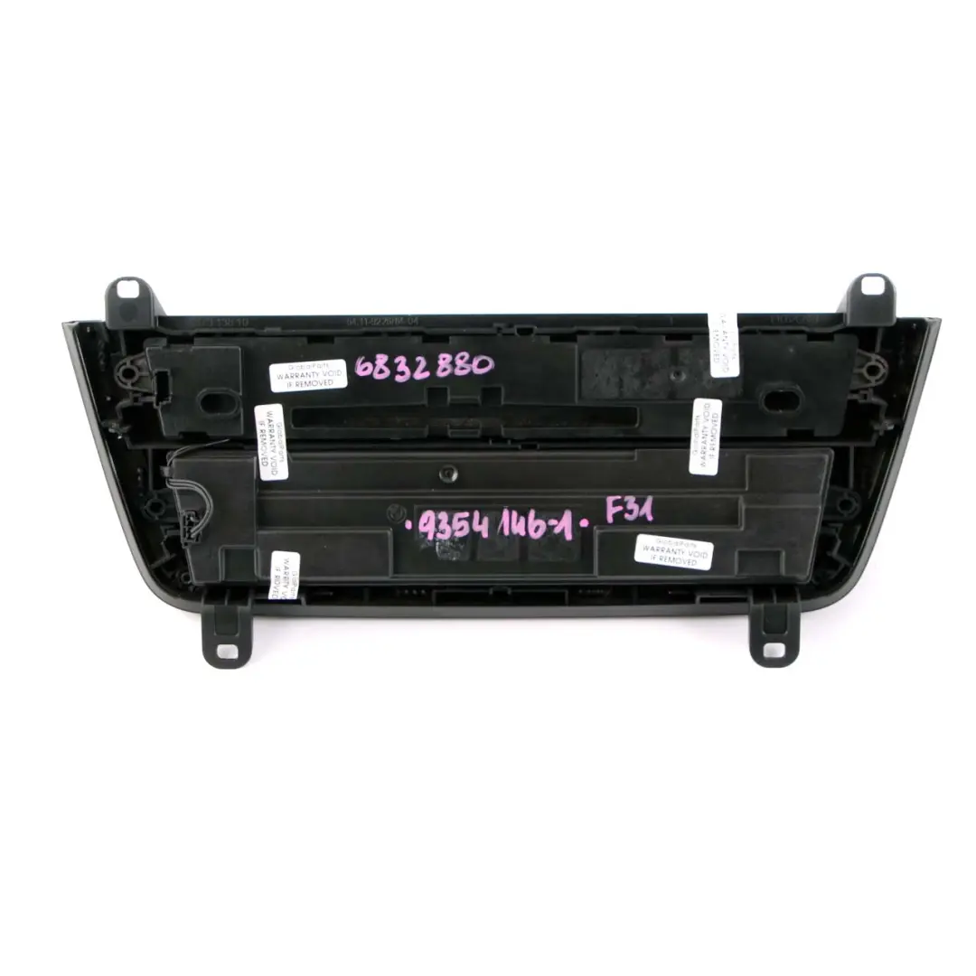 BMW F20 F30 A/C Aria Condizionata Radio Pannello Di Controllo Lettore CD - SKU 9354146-1 - Numero di parte 9354146