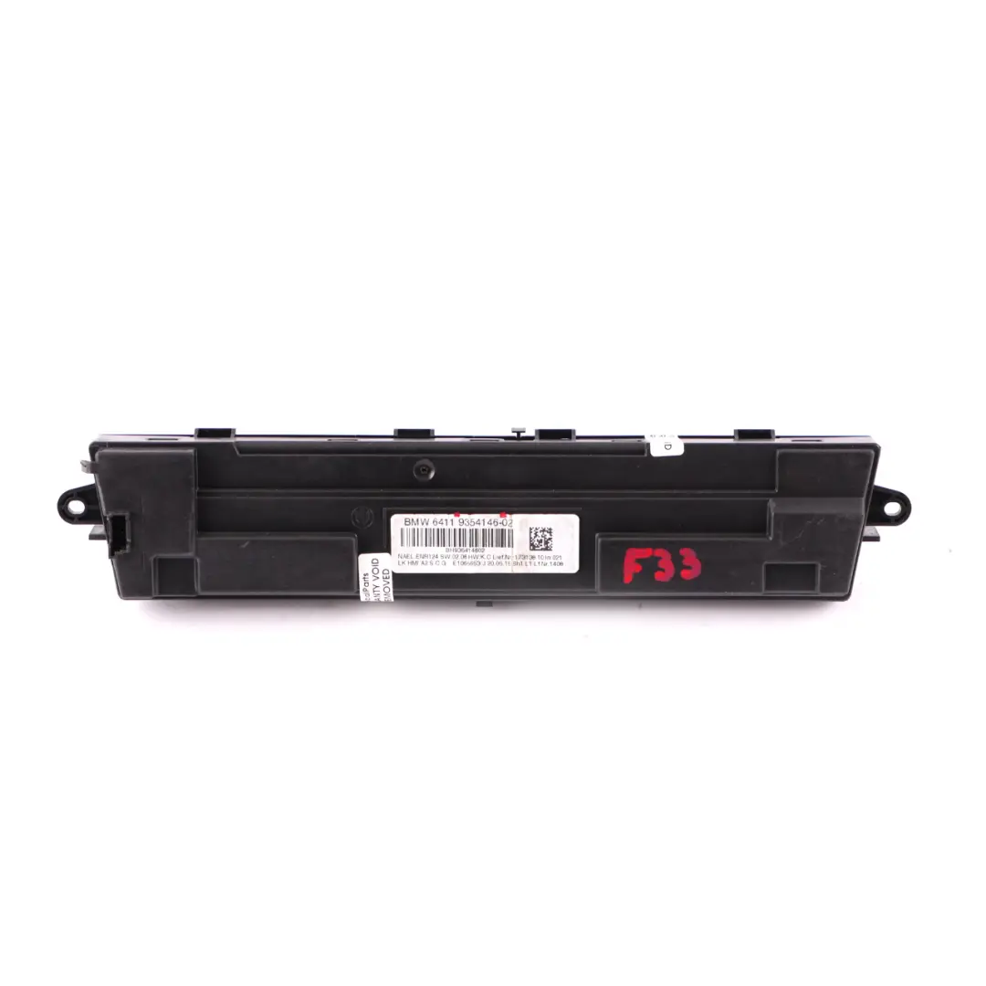  A/C Bedienfeld BMW F20 F21 F30 F31 F33 Klima Automatik - SKU 9354146 - Teilenummer 9354146
