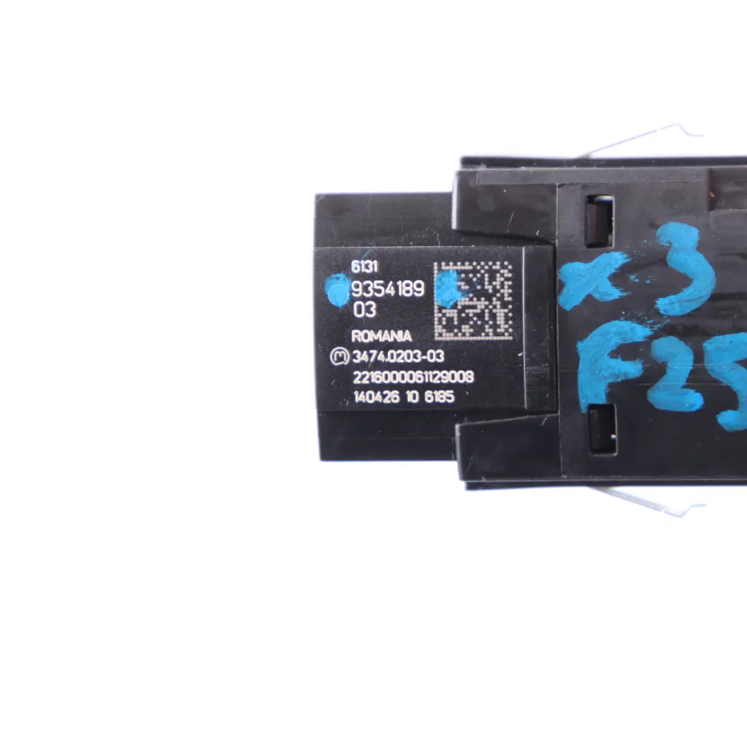 BMW X3 F25 X4 F26 Hazard Warning Switch Button Control Unit Emergency - SKU 9354189 - Part number 9354189
