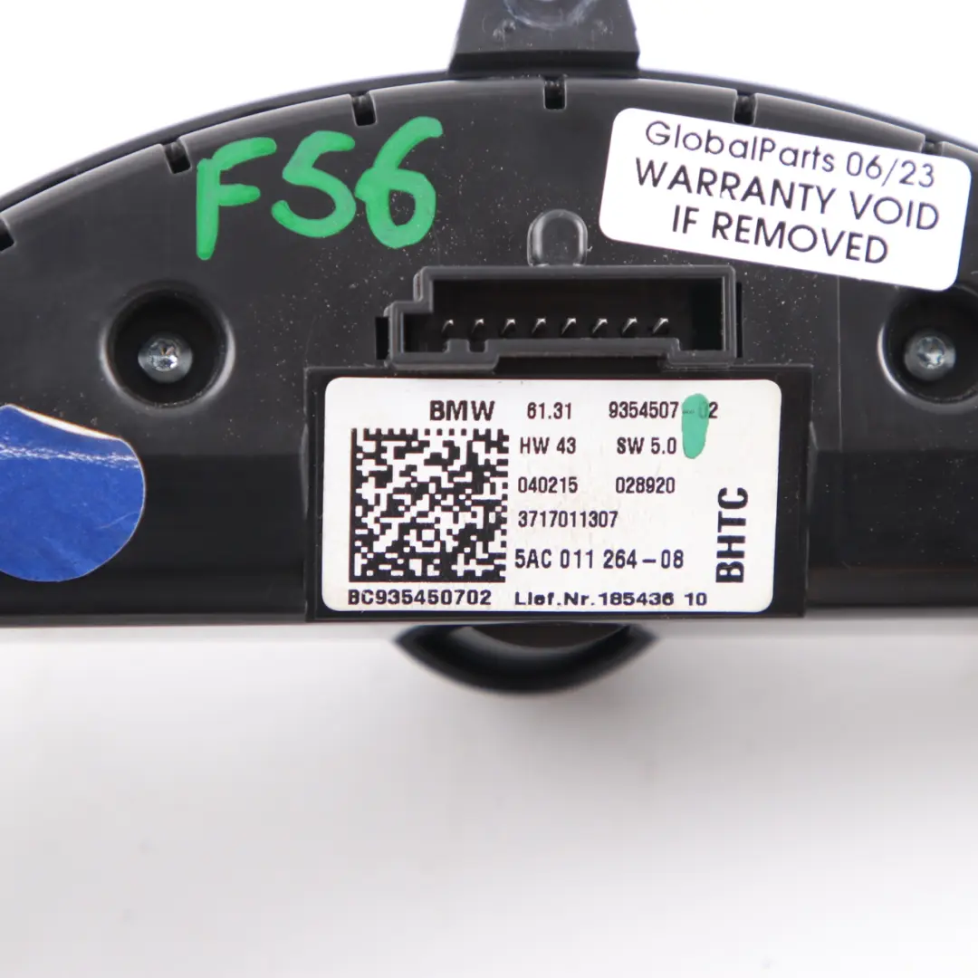 Panneau commande audio l'unité principale radio pour Mini Cooper One F55 F56 à propos du numéro de pièce 9354507 Mini Cooper One F55 F56 Panneau commande audio l'unité principale radio - SKU 9354507 - Numéro de pièce 9354507