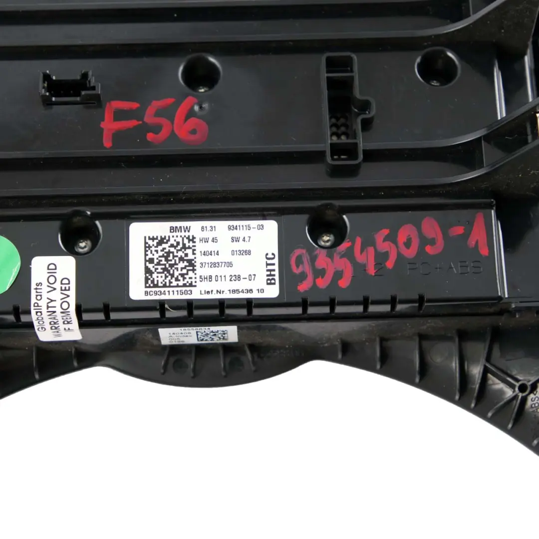 Conditioning Control Switch Button to Mini Cooper F55 F56 F57 Automatic Air with Part number 9354509 Mini Cooper F55 F56 F57 Automatic Air Conditioning Control Switch Button - SKU 9354509-1 - Part number 9354509