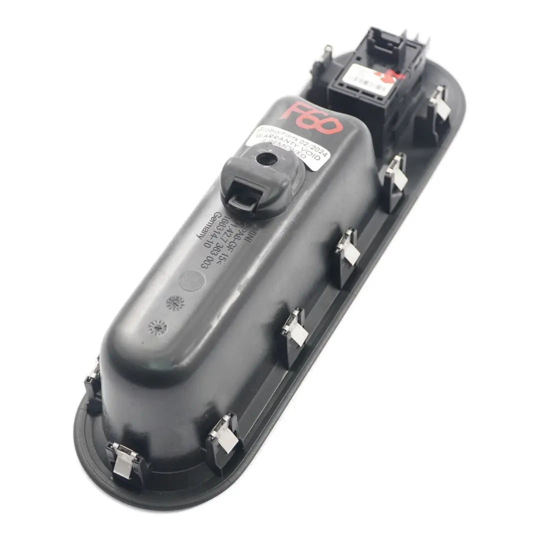 Mini F60 Interruttore alzacristalli Pulsante Cromo Lato Passeggero Anteriore - SKU 9354866-5 - Numero di parte 9354866
