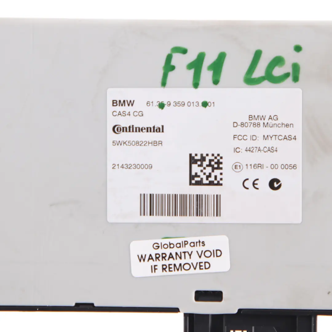  Control Unit BMW F01 F02 F07 F10 F11 CAS4 Key Reading Module - SKU 9359013 - Part number 9359013