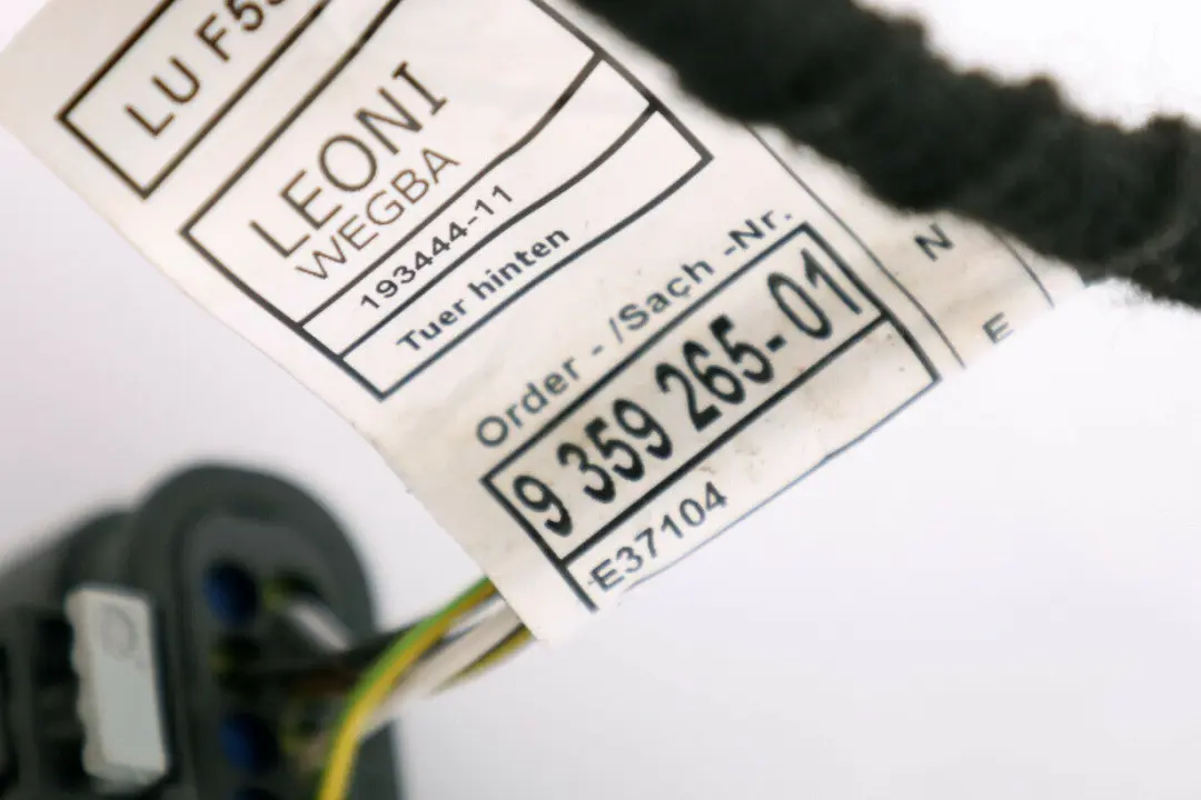 Mini Cooper One F55 Kabelbaum TĂĽrverkabelung Kabel TĂĽr Hinten - SKU 9359266 - Teilenummer 9359266