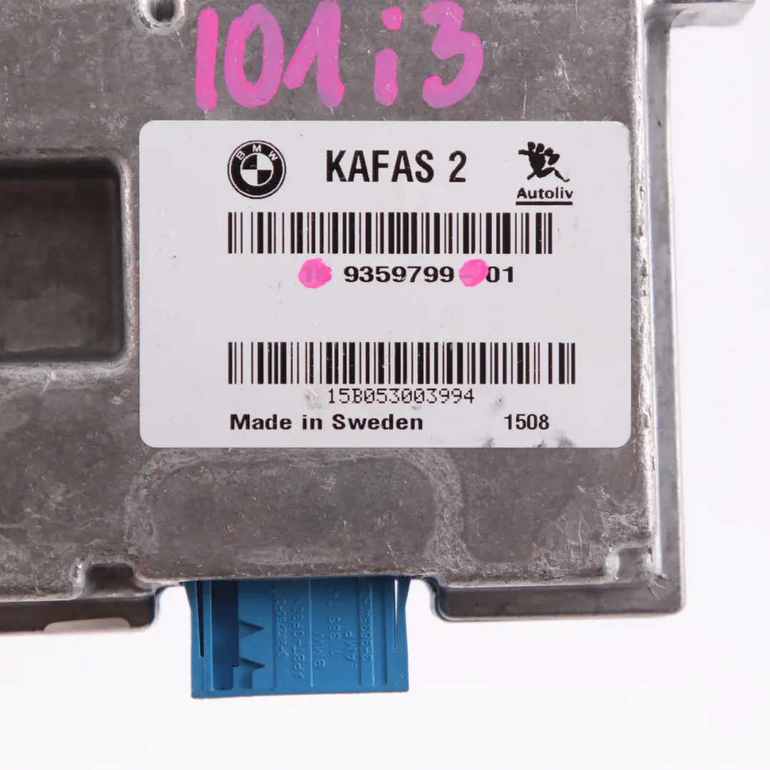 BMW i3 I01 F10 F20 F30 LCI KaFAS Cámara Control de Velocidad ECU Módulo - SKU 9359799 - Número de pieza 9359799