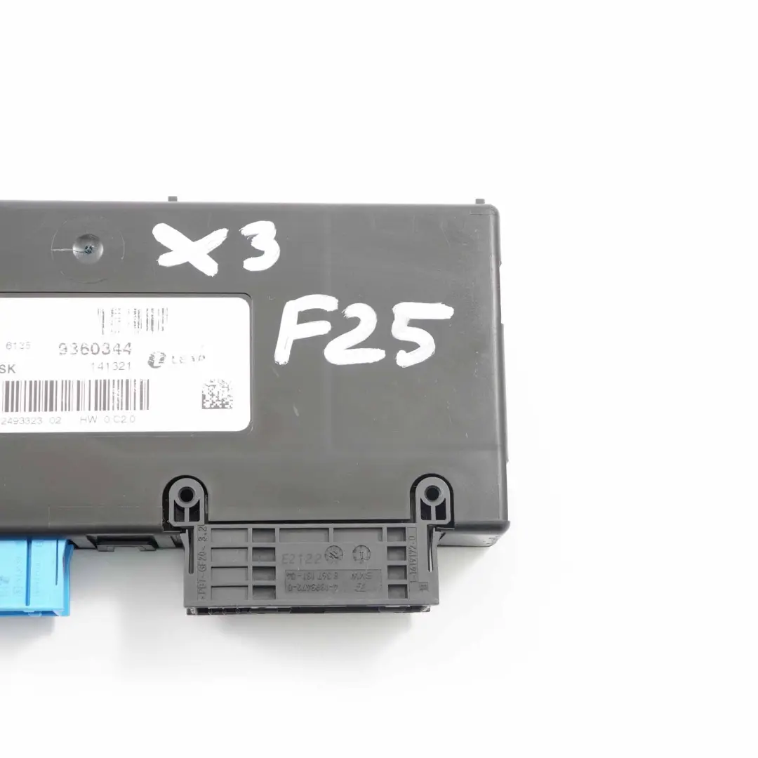 BMW X3 F25 Zentrales Gateway Modul Steuergerät Lear ZGW-02 4SK - SKU 9360344 - Teilenummer 9360344