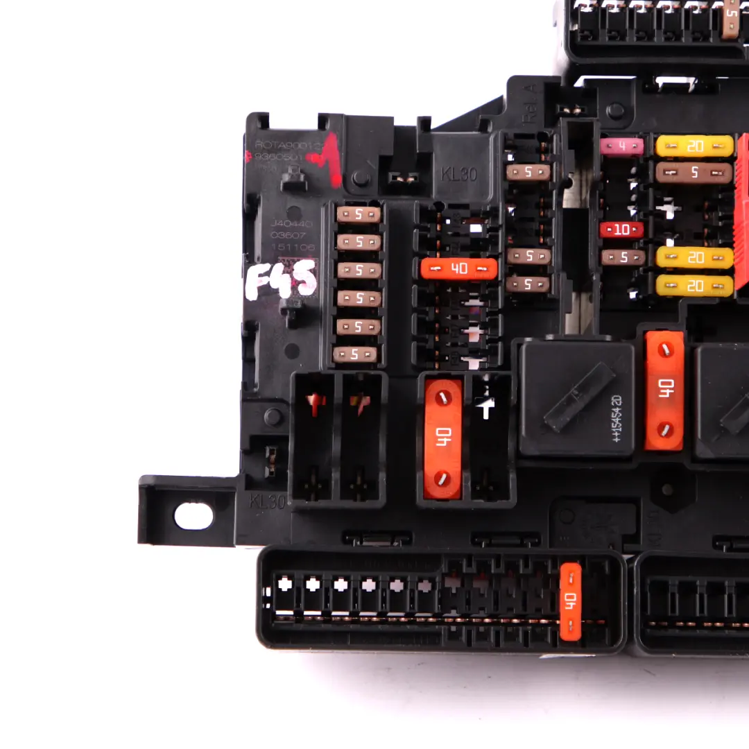 Distribution Fuse Box to BMW 2 X1 F45 F48 Mini F55 F56 Rear Electric Power with Part number 9360501 BMW 2 X1 F45 F48 Mini F55 F56 Rear Electric Power Distribution Fuse Box - SKU 9360501-1 - Part number 9360501