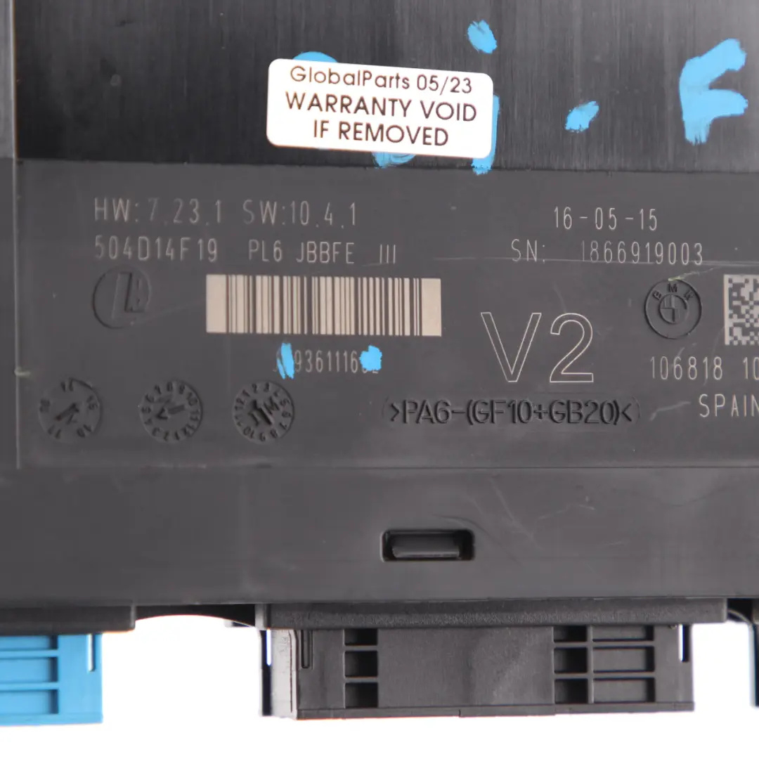 BMW F10 LCI Body Control Module ECU Unit JBBFEIII V2 PL6 - SKU 9361116 - Part number 9361116